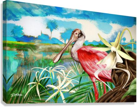 DFriel - Palm Aire Roseate Spoonbill  Canvas Print