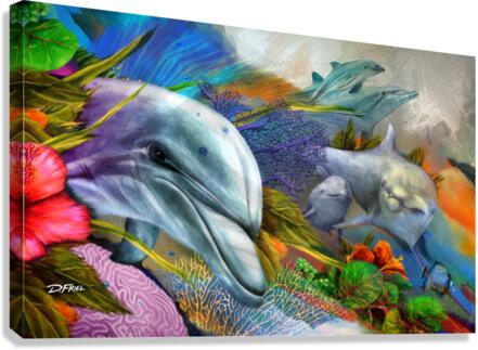 DFriel - Sea Garden Porpoise  Canvas Print