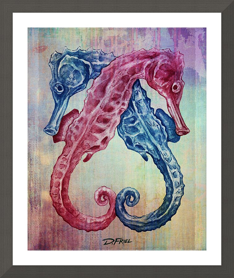 Ocean Lover Seahorse  Framed Print Print
