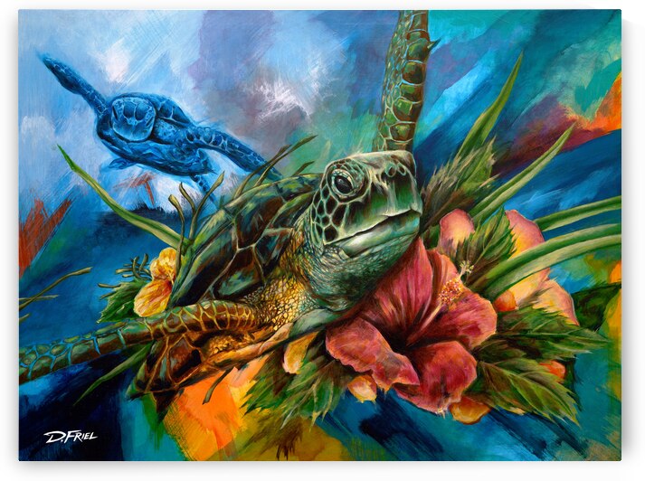 DFriel - Sea Garden Turtles by D Friel 