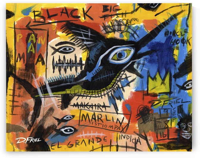 DFriel - Basquiat Black Marlin by D Friel 
