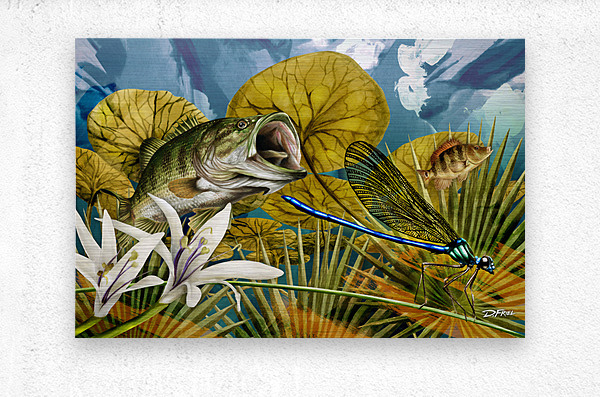 DFriel Palm Aire Dragonfly Bass  Metal print