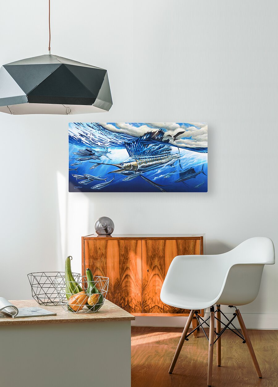  Atlantic Harmony Sailfish 1  HD Metal print with Floating Frame on Back